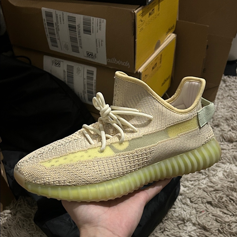 Yellow Knit Sneakers